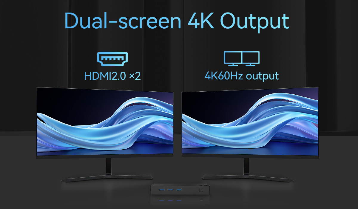 4K Dual Display Single LAN N100 Mini Computer Intel 12th Gen Mini PC