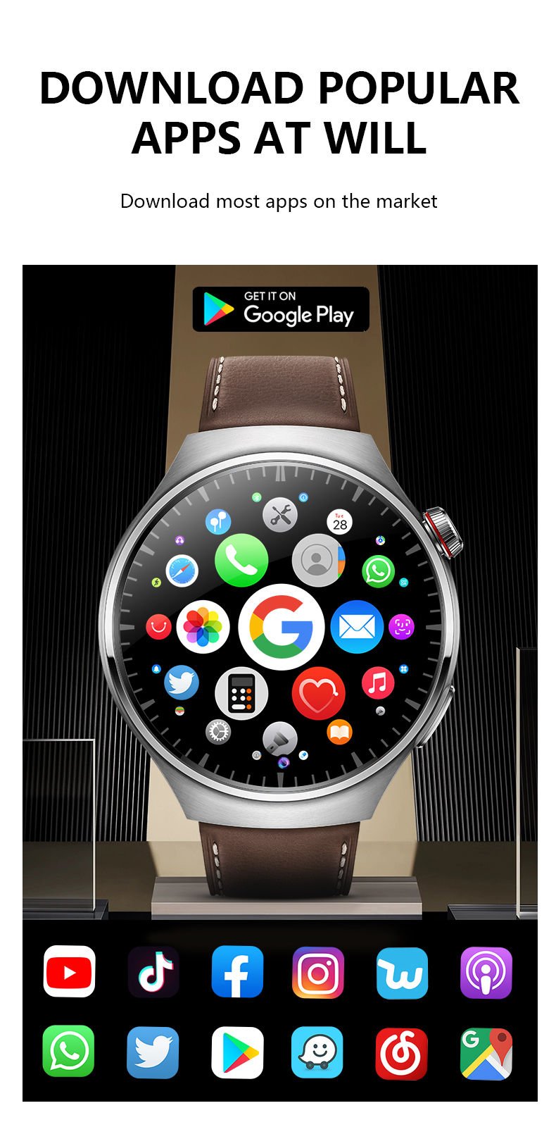 B14 4G Smart Watch 1.62 Inch OLED Screen IP67 Waterproof