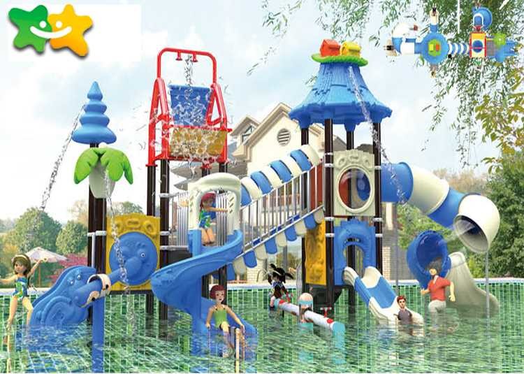 Swimming Pool Water Slide , Plastic Water Slide Multicolors LLDPE Material