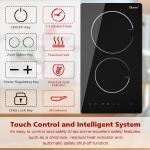 2 Burner Electric Cooktop Built In 12 Inch Ceramic Cooktop 3000W 220V-240V