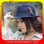 4190369 Sun Accessory customized winner England style fashion wool felt fedora