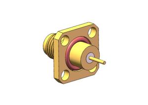 China 18GHz Gold Plated Jack Hermetically Sealed SMA RF Connector wholesale