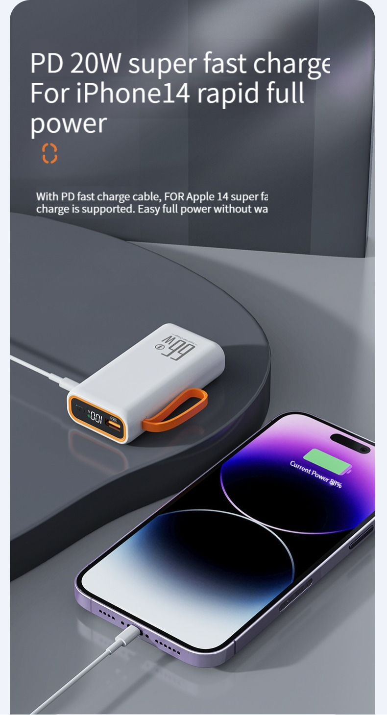 Fast Charging 22.5W Power Charger for Mobile Phones Devices Mini 10000mah Power Bank