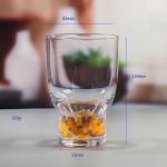 Confetti Decorative DOF Glass Handmade Crystal Tumbler Water Glasses Mexico Rock