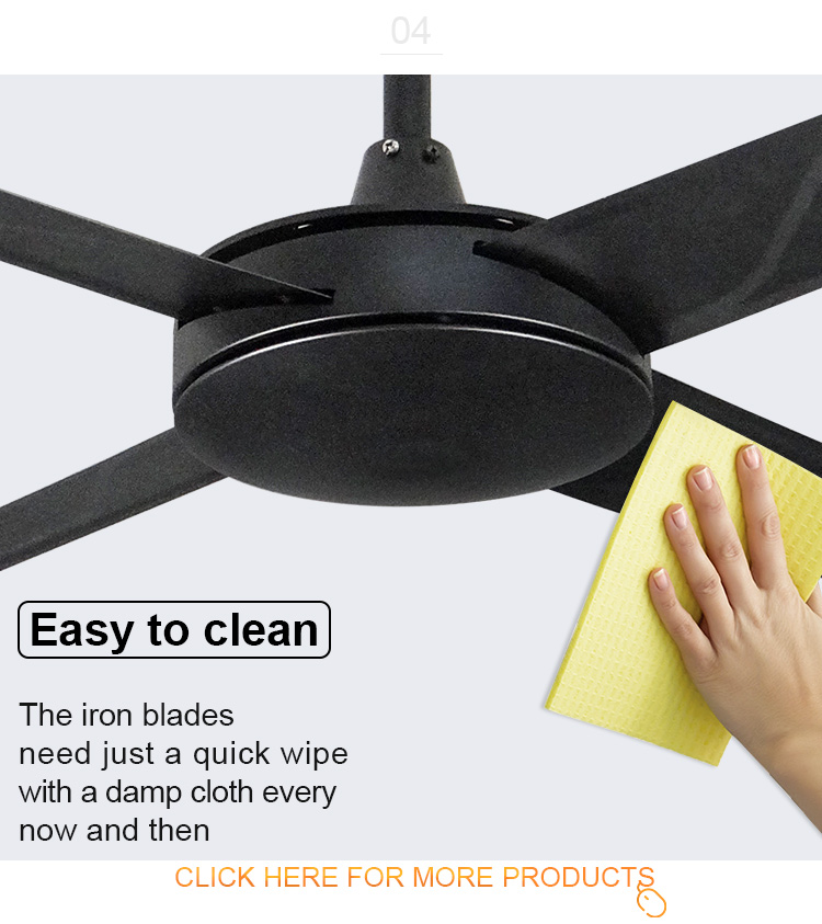European Style Commercial Engineering Ceiling Fan Metal Blade for Silent Living Room