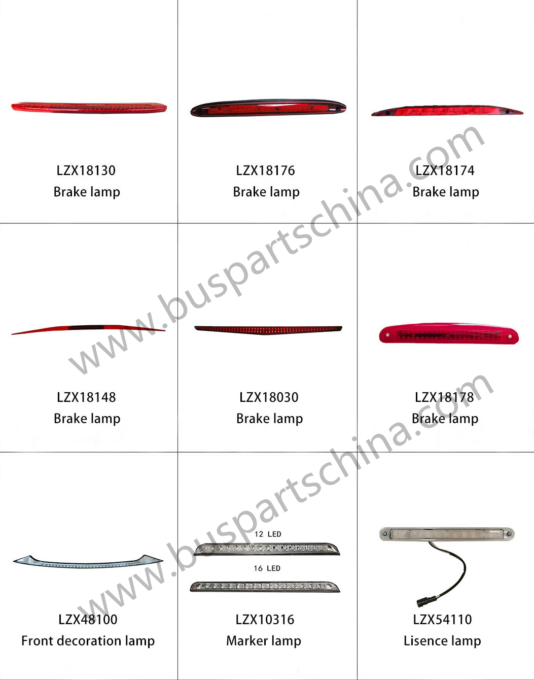MARCOPOLO G7 Spare Parts Auto LED High Brake Lamp