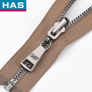 China Customizable Fashion Metal Zippers Brown Open Ended Zip For Jacket wholesale