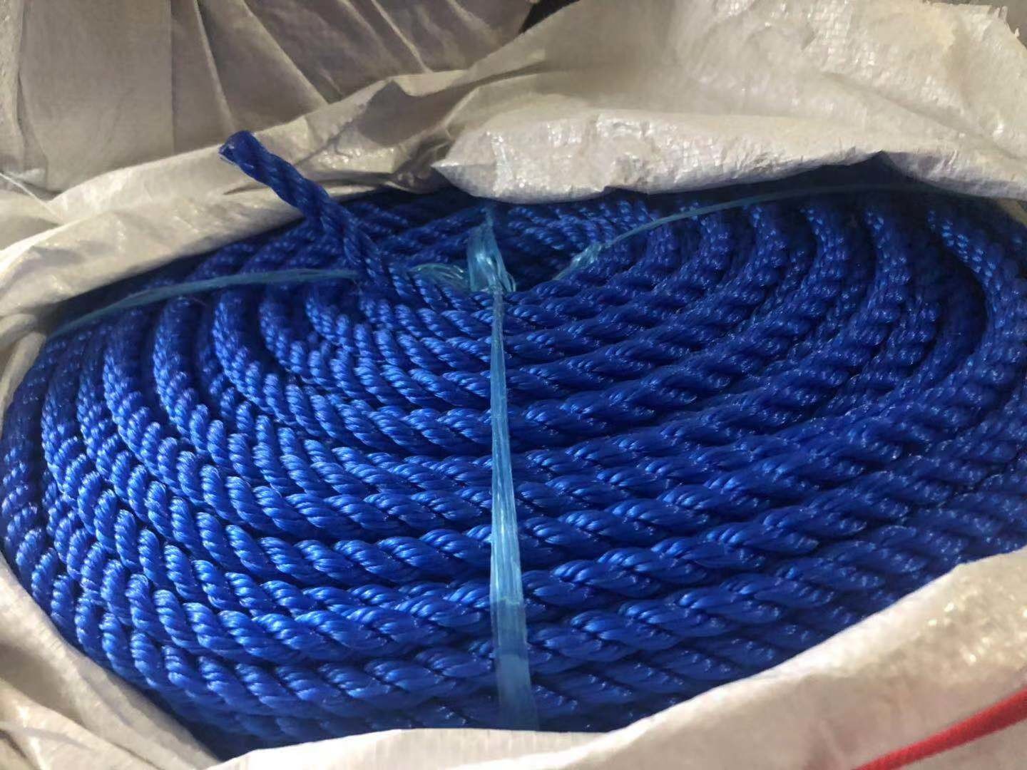 1500D 3000D Polypropylene PP Twisted Twine Rope UV Ray Oil Rot Resistant
