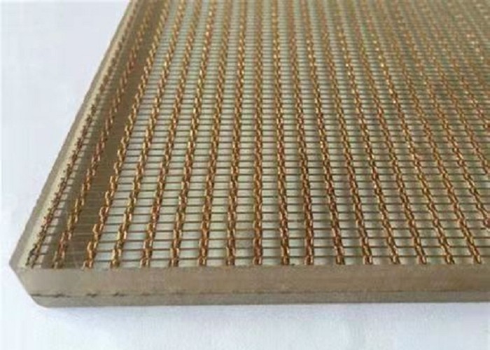 Decoration Wire Mesh Laminated Glass , Architectural Wire Mesh