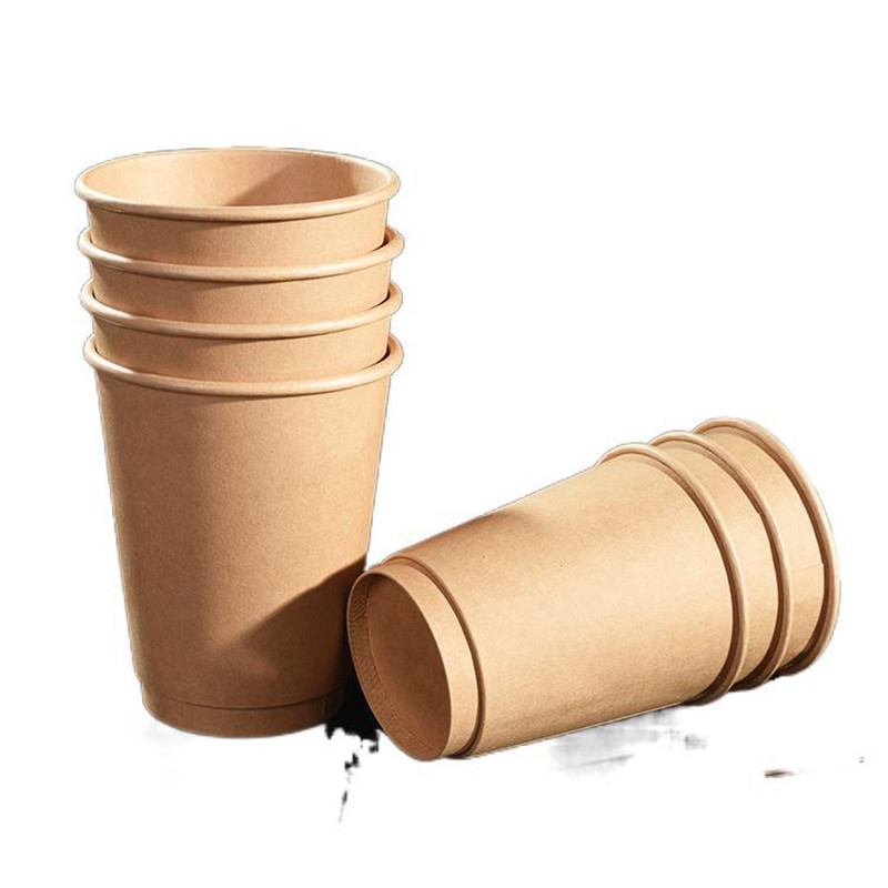 Recycled Throw Away Custom Disposable Coffee Cups Greaseproof