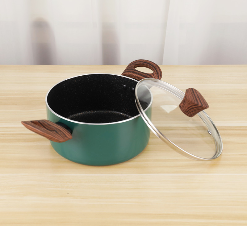 Aluminum Non Stick 3pcs Cookware Set Soup Cooking Pot Single Handle Milk Pot