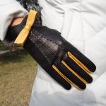 simple design thin leather gloves