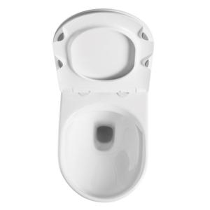 China White Color Round Thin Rim Wall Hung Toilet Antibacterial For Woman Friendly wholesale
