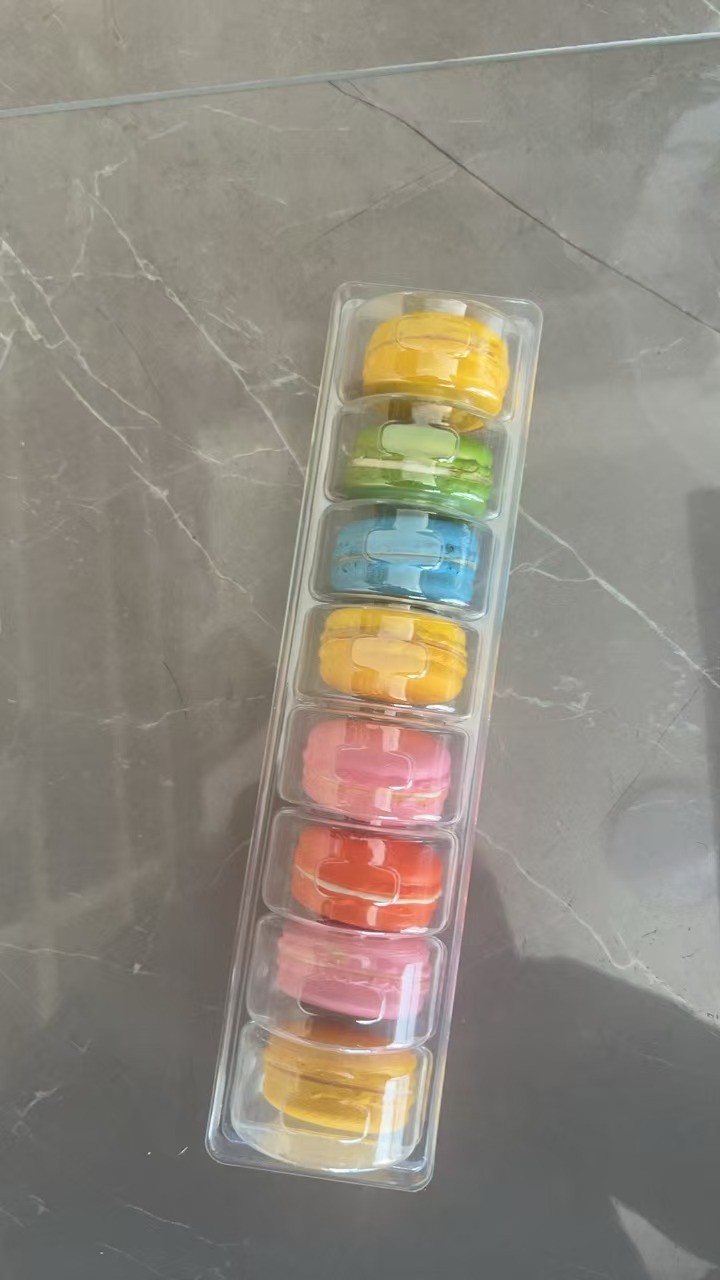6 Pallets Plastic Packaging Macaron Tray Packaging Support Custom Food Safe