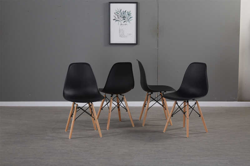32.28in height Set Of 4 Dining Room Chairs / Polypropylene Plastic kitchen Chairs