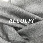 Black Recycled Tricot 4 Way Stretch Material For Yoga Pants Gym Wear