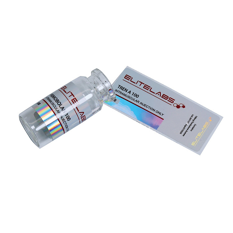 Silver Hologram 60x30mm 10ml Vial Labels Hot Stamping For Testosterone Enanthate