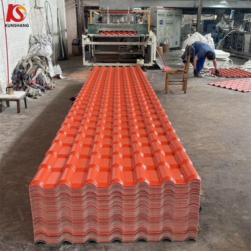 Customizable Lightweight Spanish Roof Tile Corrugated ASA Synthetic Resin Easy Assembly White Bottom for Houses Buildings