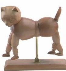 China Vivid Craft Artist Wooden Manikin Dog / Cat Mannequin Good Design wholesale