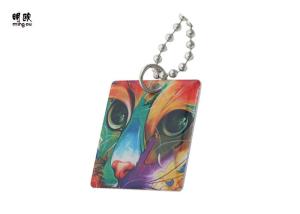 China Lovely Square Shape Metal Dog Tag For People 50 * 38 * 3mm Size wholesale