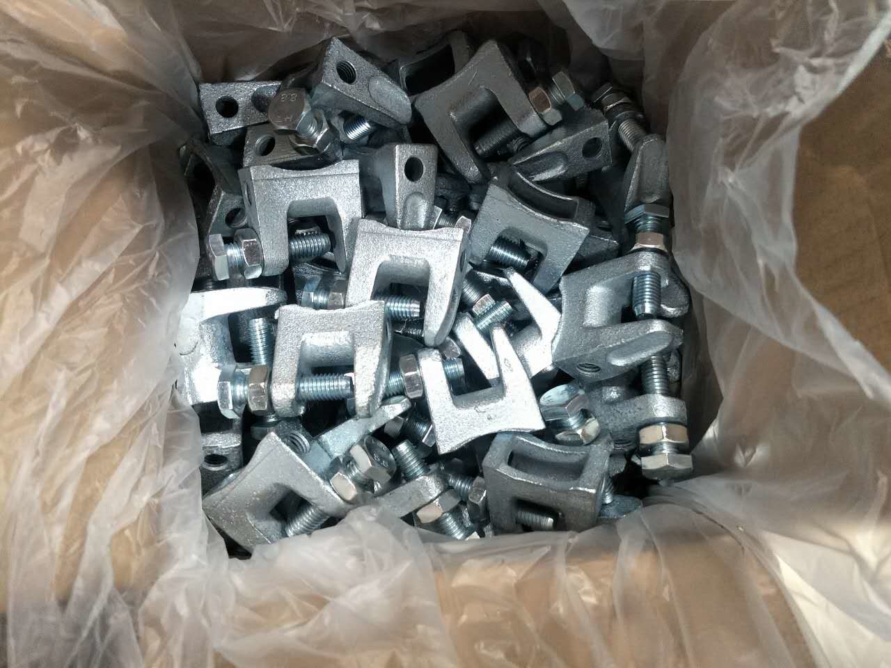 Electrical Steel Beam Clamps Color Silver Metric M6 M16 Coating