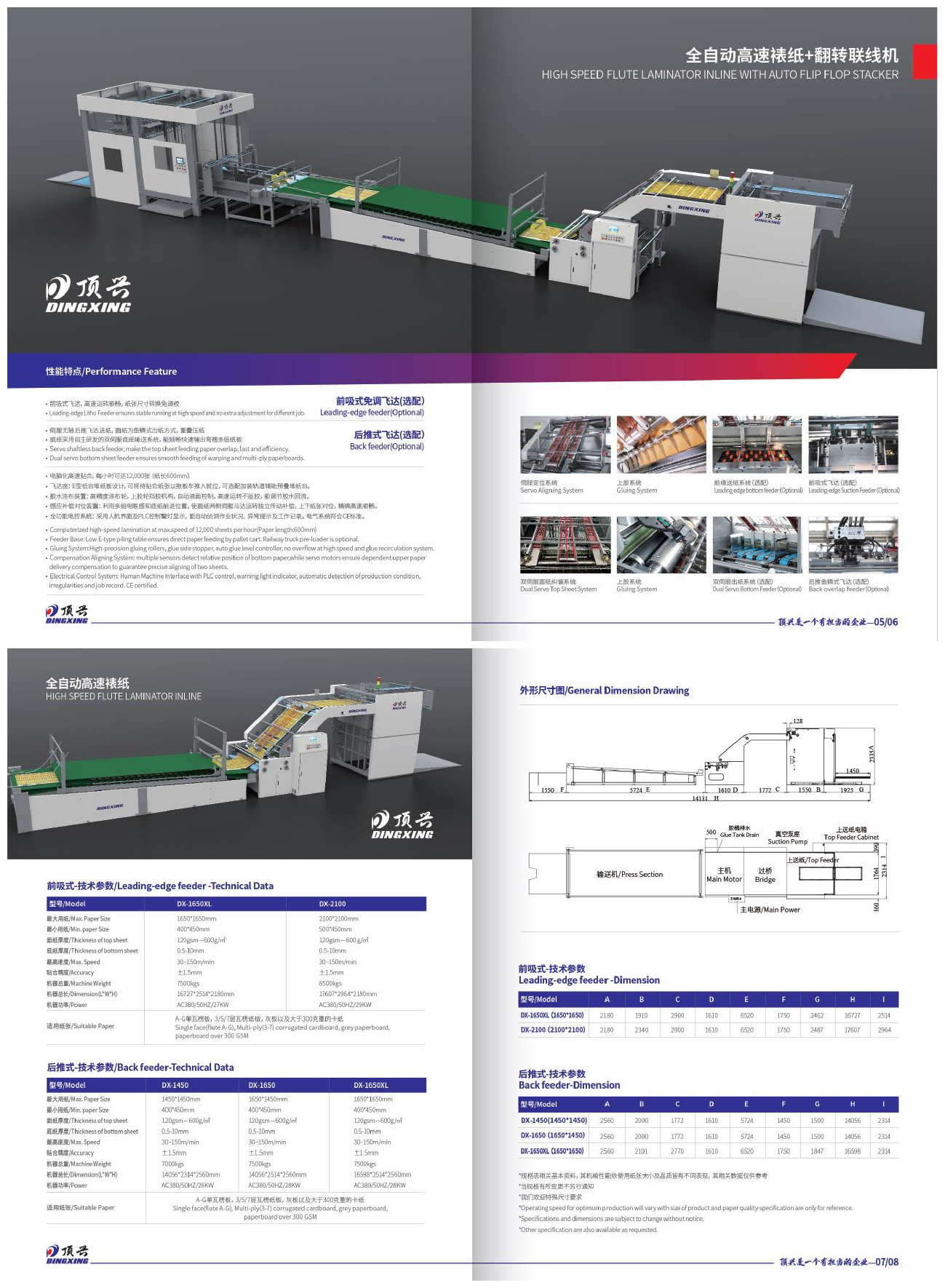 5 Layers Litho Lamination Machine 26KW Flute Lamination Pasting Machine DX-1450