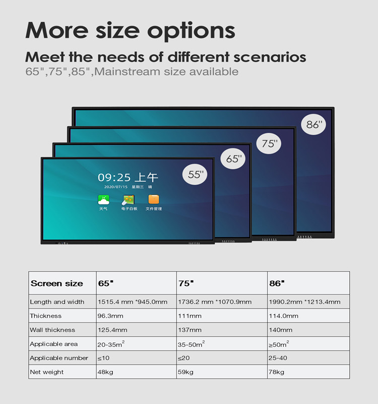 Core A55 4k DLED Interactive Panel Outdoor Digital Signage Displays 3840×2160
