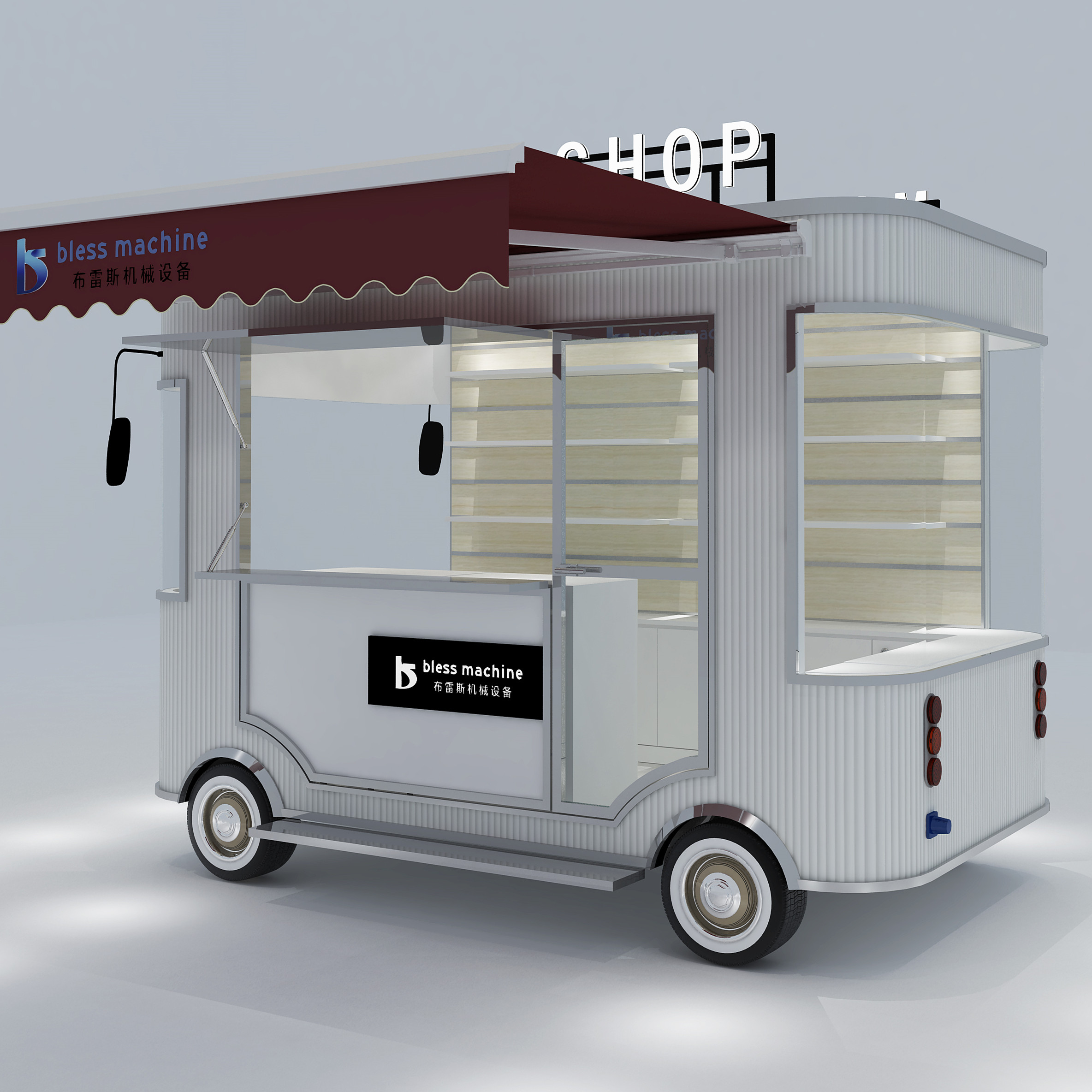 Square Style Food Tow Trailer for Mobile Snacks and Beverages in High Demand