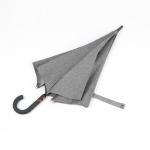 Polyester Personalised Golf Umbrella , Grey Black Umbrella With Curved Handle