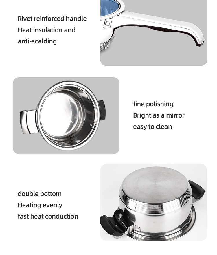 Multifunction Cooking Pots Stainless Steel Sets Cookware Pot And Pans Cookware Set With Thermometer
