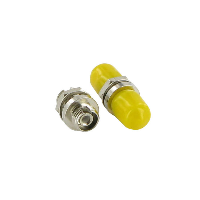 Yellow Simplex St To St Adapter Fiber Optic Metal Materials For Ftth Network