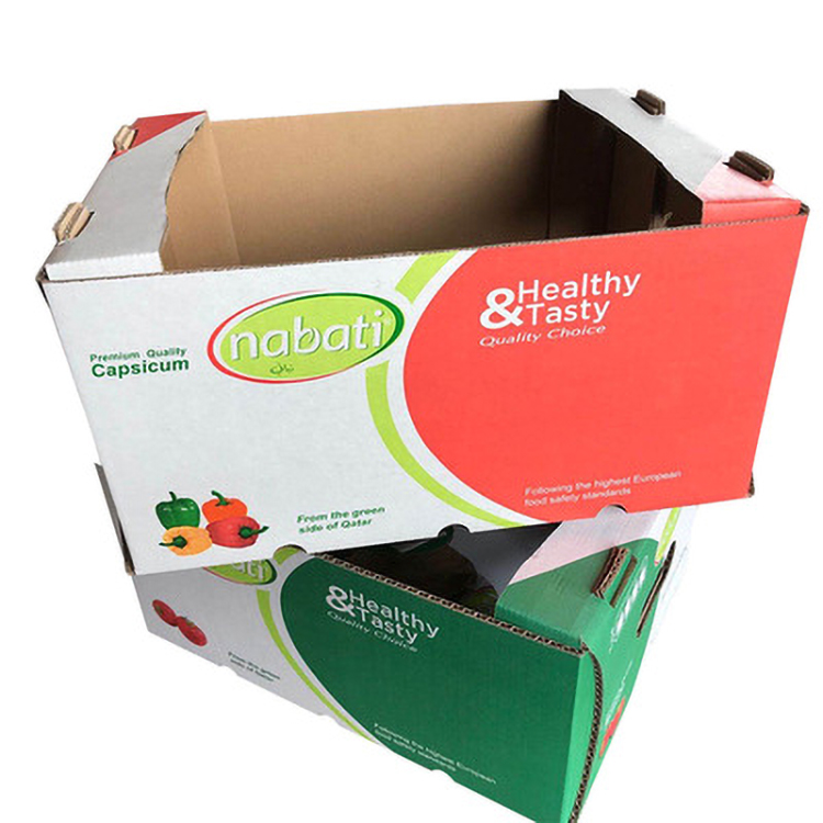 Dustproof Fruit Corrugated Paper Box With Handle Recycled Durable