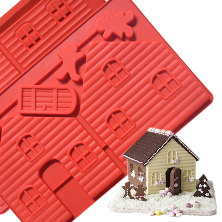 3D Silicone Baking Utensils House Shaped Square Handmade Diy Silicone Soap Mold