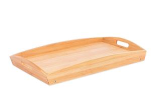 China Bamboo Breakfast Bed Trays with Special Shape Cut Out Handles Bamboo Serving Tray wholesale