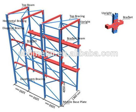 warehouse heavy duty storage drive in rack for exporting