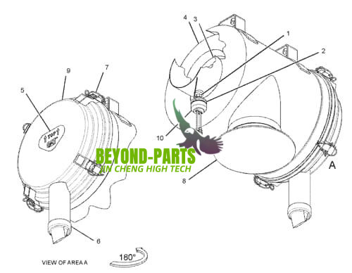 catererpillar Excavator Parts Air Filter Cover 255-2970 2552970
