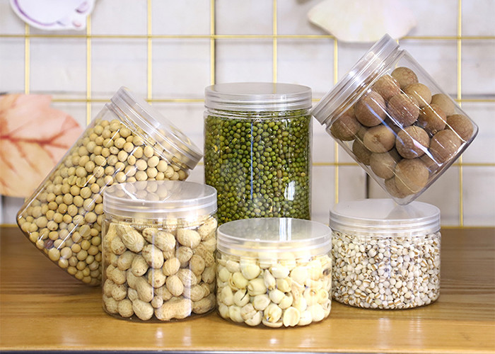 300ml Candy Nut Food Storage Container Hexagonal PET Plastic Jar