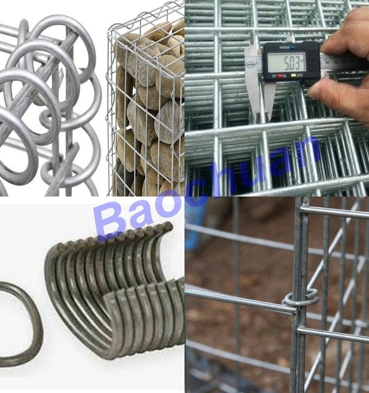 Construction Galvanized Gabion Baskets Retaining Wall 4.0mm-5.0mm Wire Gauge
