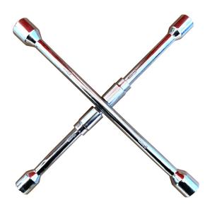 China 17/19/21/23mm Size Folding 4 Way Cross Wrench For Car Tire Replacement wholesale