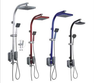 China Adjustable Bathroom Shower Set Aluminum Crystal Square Top Shower wholesale