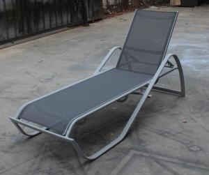 China Aluminum frame with tesline fabric sunbed daybed sun lounger wholesale