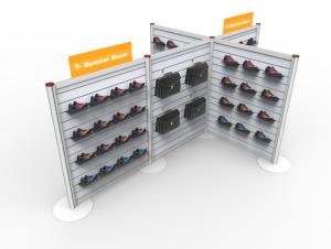 China Double-sided aluminum slatwall for trade show exhibition display wholesale