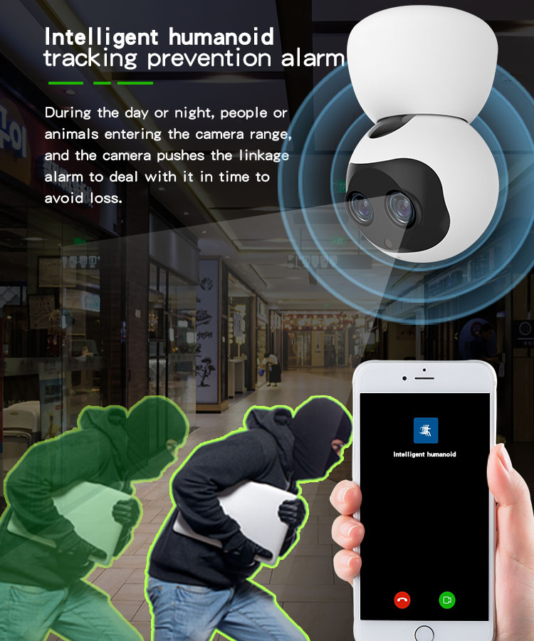 Glomarket 2K Ultra-clear Motion Detection Smart Indoor Pan/Tilt Home Wifi Smart Home Camera Security Wireless Camera