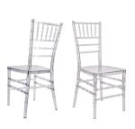 Plastic Acrylic Clear Resin Tiffany Chiavari Dining Chair For Wedding
