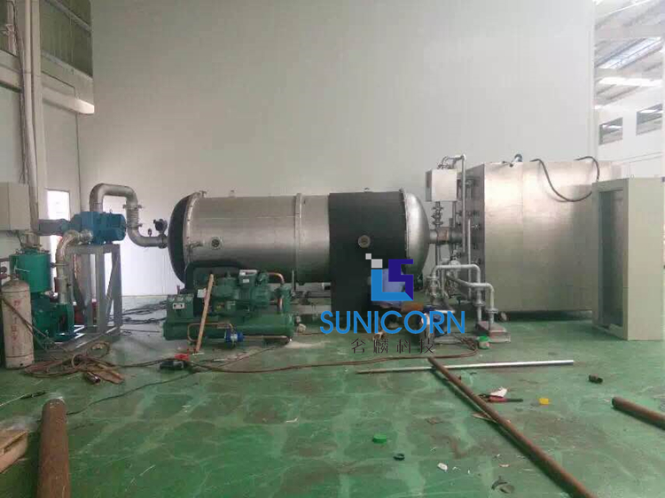High Safety Large Food Lyophilizer 10sqm 100kg Capacity With Stainless Trays