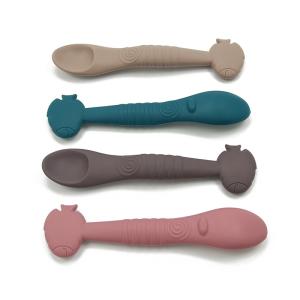 China Hygienic Silicone LFGB Baby Self Feeding Spoon Lead Phthalate Free wholesale