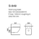 Bathroom Wc Suspended Toilets Wall Mounted Conceal Cistern Wall Hung Toilet Set