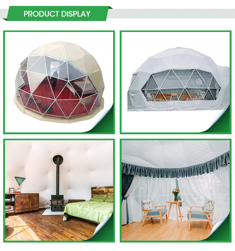 Soccer Diameter Luxury Resort 5M Geodesic Aluminum Igloo Tent