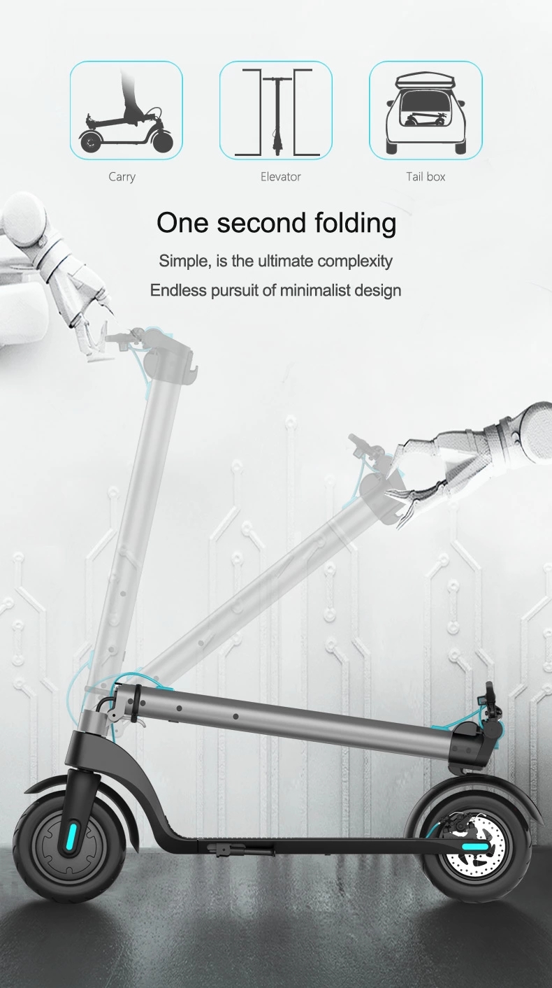 Light High Speed Electric Scooter For Adults 2 Wheel Double Brake LED Display