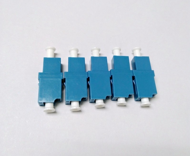 Singlemode Lc Fiber Optic Adapters , PVC Blue Color Optical Cord Adapter